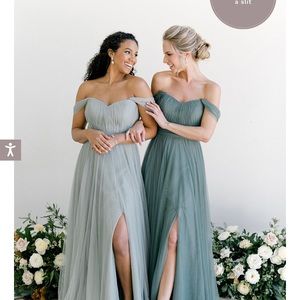 Revelry Rosalie tulle BLACK bridesmaid formal prom dress